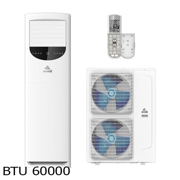 کولر گازی 60هزار ایستاده ایوولی مدلEVFS-60k-mD1 اینورتردار
