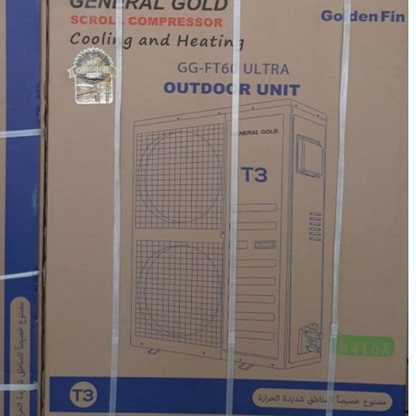 کولر گازی ایستاده جنرال گلد ۶۰۰۰۰ اینورتر تیتانیوم، گاز R410a مدل GG-TF60000 TITANIUM