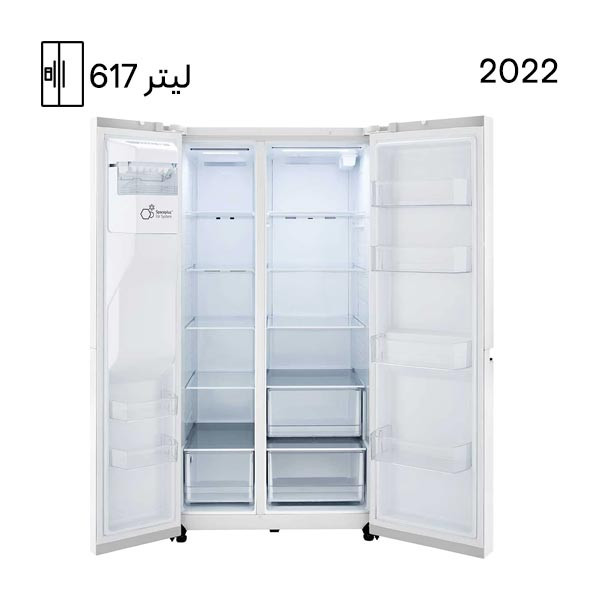 یخچال فریزر ساید بای ساید مدل j267 رنگ سفید