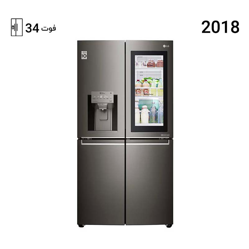 یخچال فریزر ساید بای ساید X39 رنگ دودی مدل GR-X39FMKHL