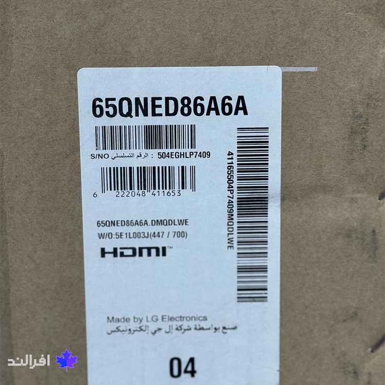 تلویزیون 65 اینچ ال ای دی هوشمند ال جی مدل QNED86A6Aاندونزی